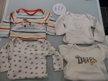 lot de 4 bodies 12 mois