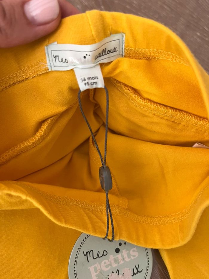 303 - legging fille jaune - photo numéro 4