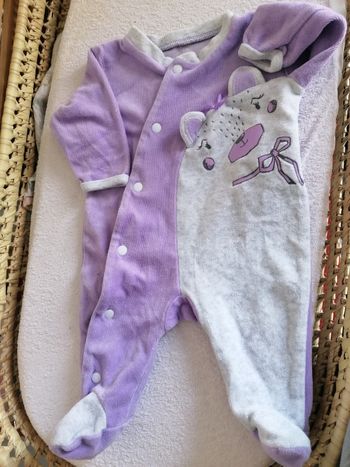 Pyjama velour 1 mois