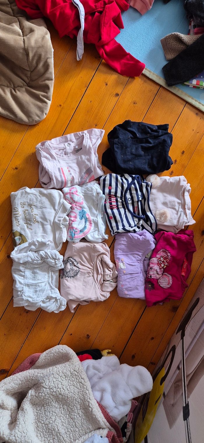 Lot t-shirt manche longue 6 mois