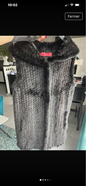 Veste en vison noire