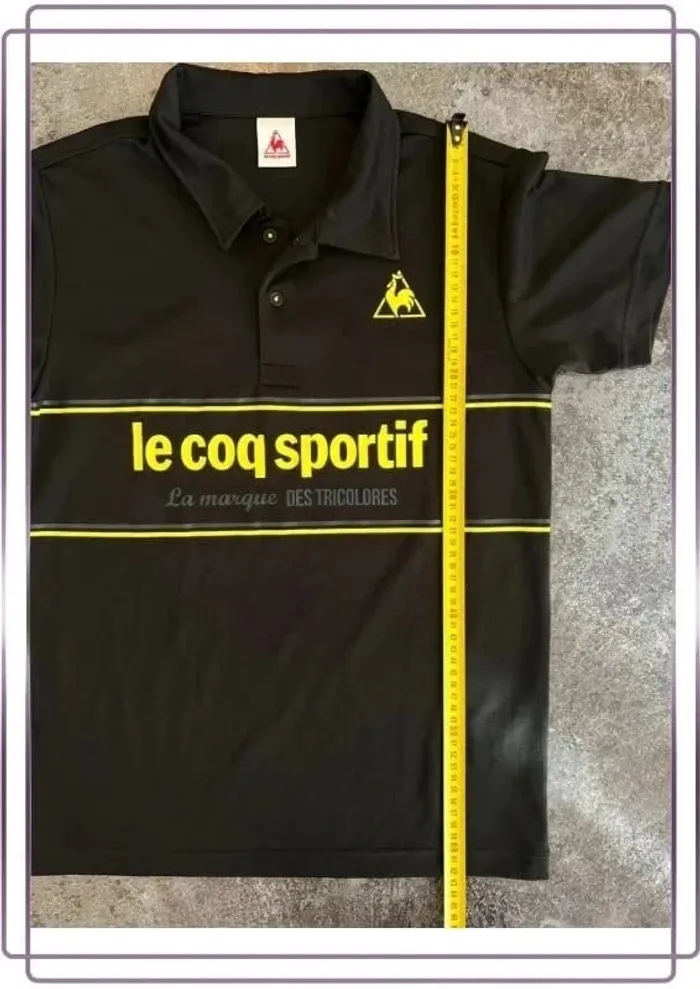 Polo noir homme Le Coq Sportif S Men black polo shirt Polo nera uomo Schwarzes Poloshirt Herren - photo numéro 6