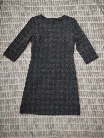 Robe hiver manches 3/4 gris tramé la fée maraboutée taille S 36