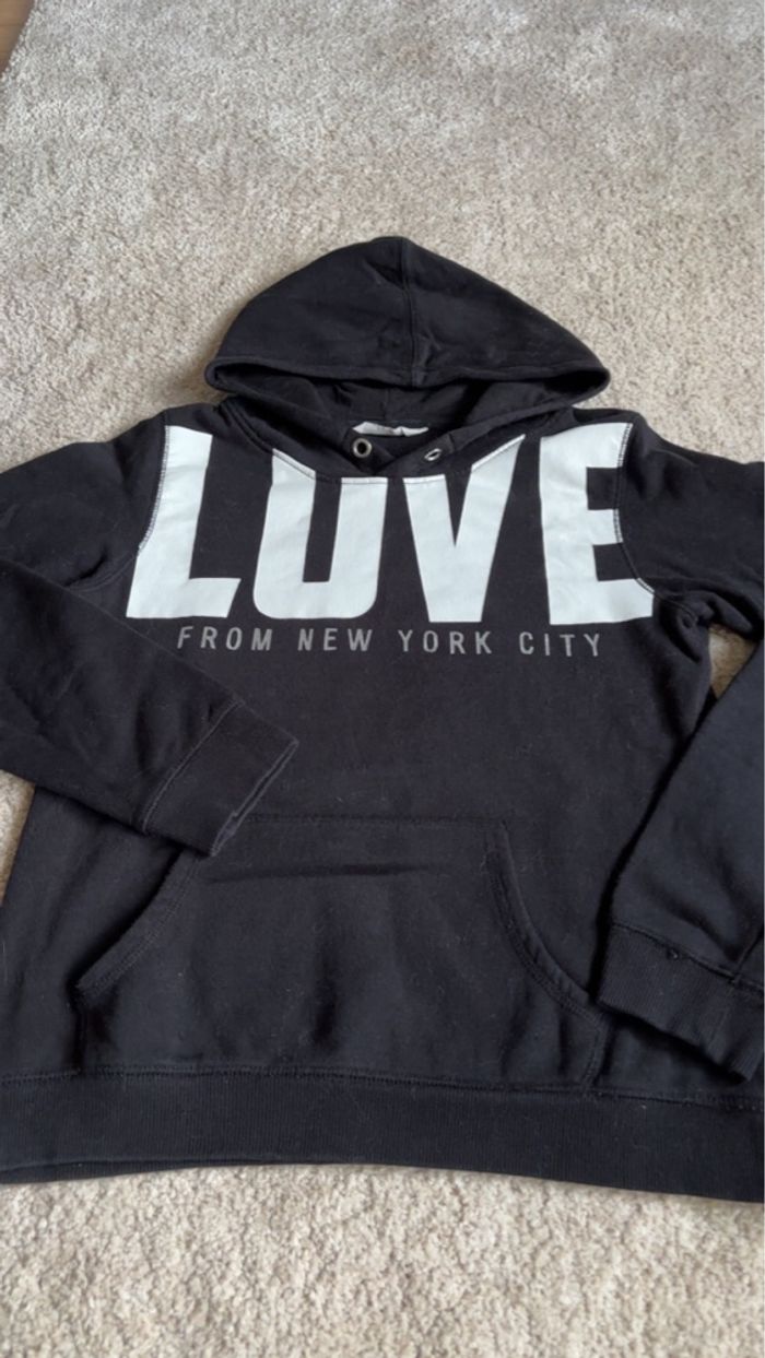 Sweat-shirt à capuche avec écriture taille 14ans H&M