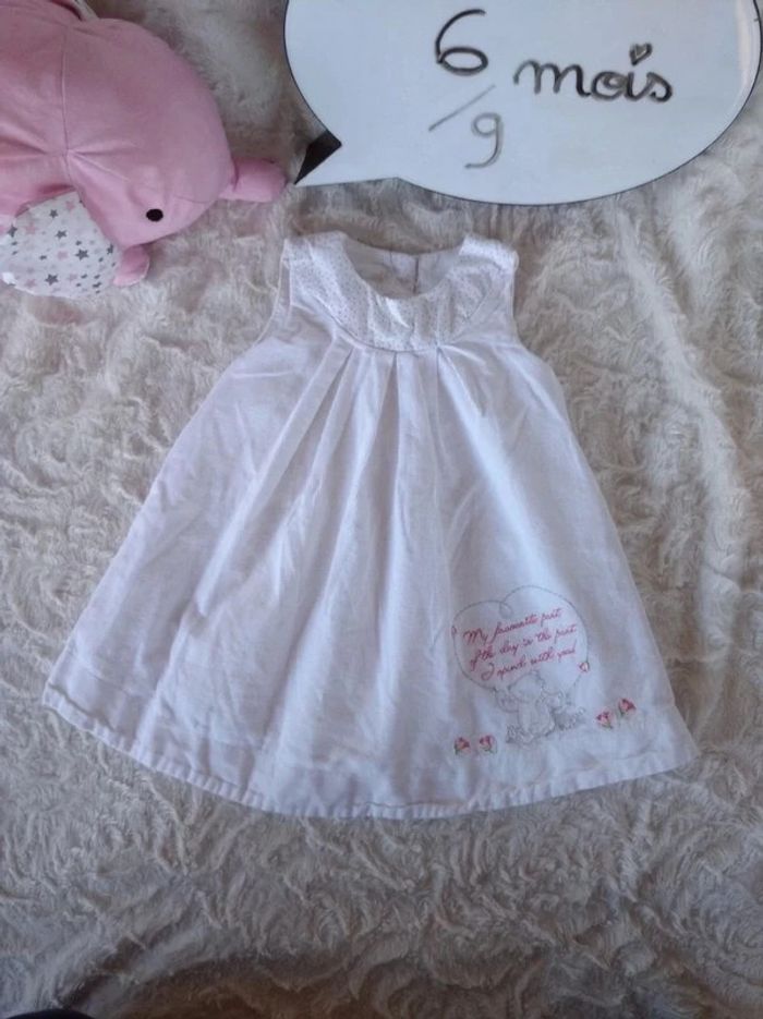 Robe velours Fille 6/9 mois Winnie Disney Baby 100% coton - photo numéro 2