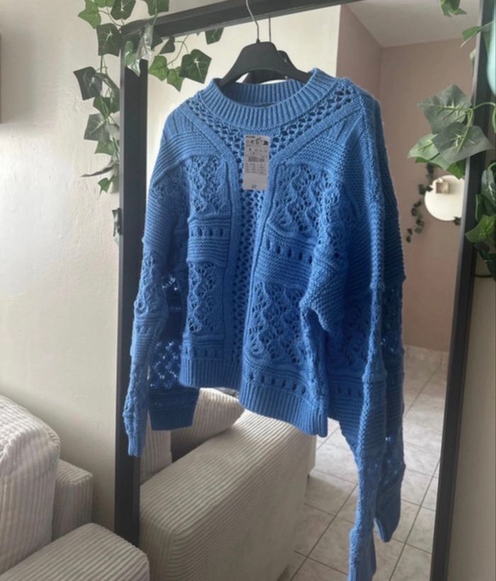 Pull bleu - photo numéro 2