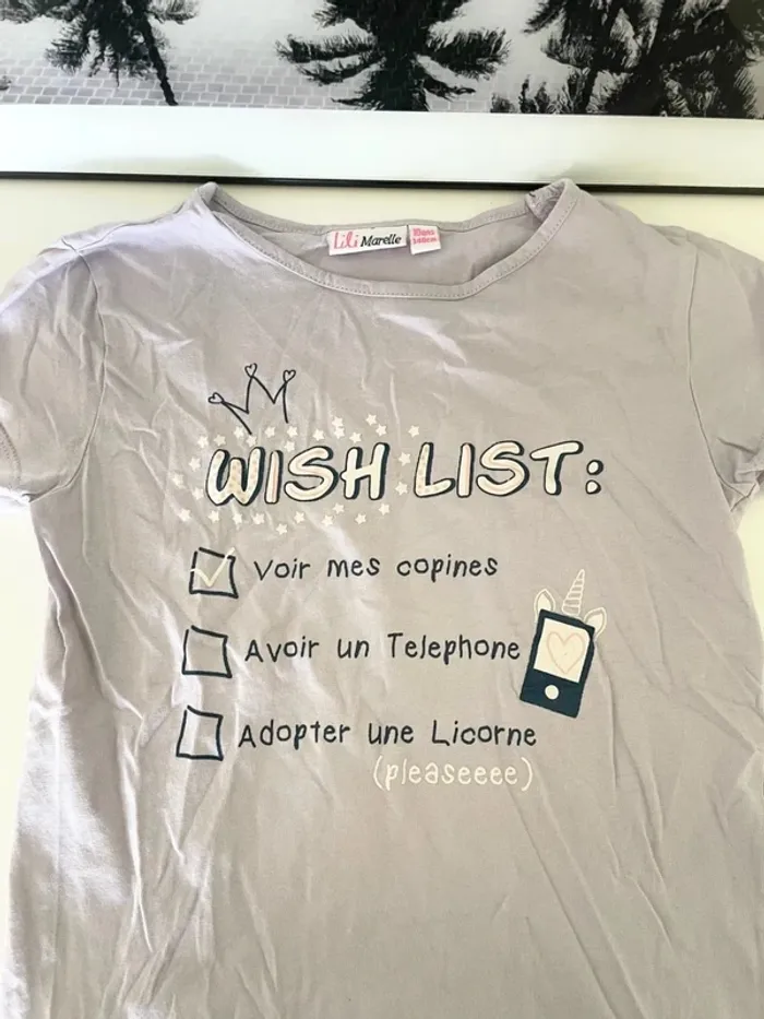 T-shirt Lili marelle 10 ans