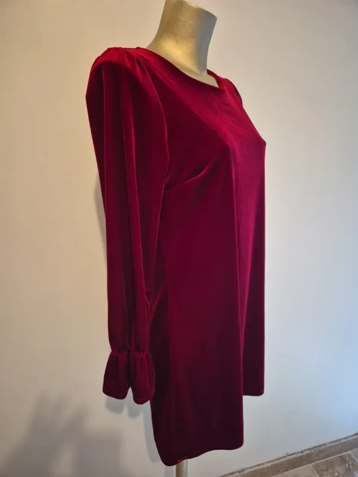 Robe velours bordeaux taille unique - photo numéro 3