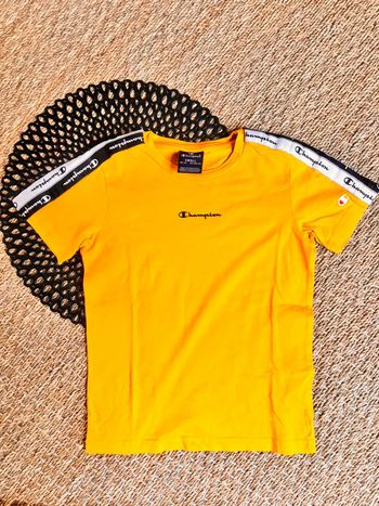 TEE shirt champion jaune noir