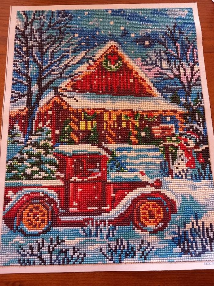 Diamond painting 30x40 cm. Déjà fait