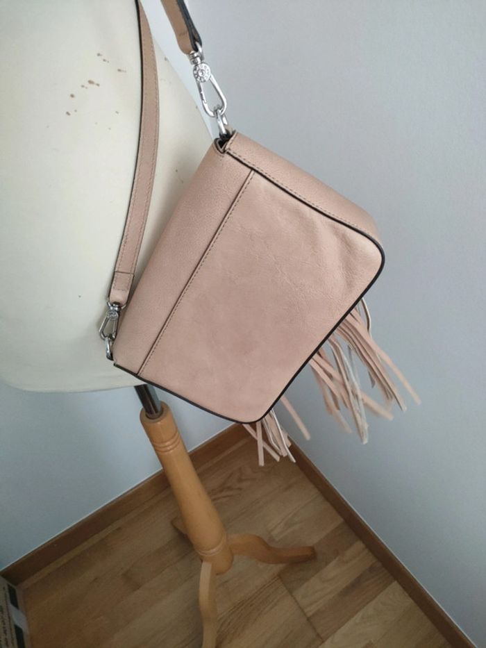 sac chic Abro beige neuf cuir franges - photo numéro 9