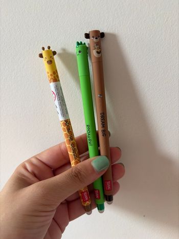3 stylos Legami neufs  : dinosaure ours et girafe