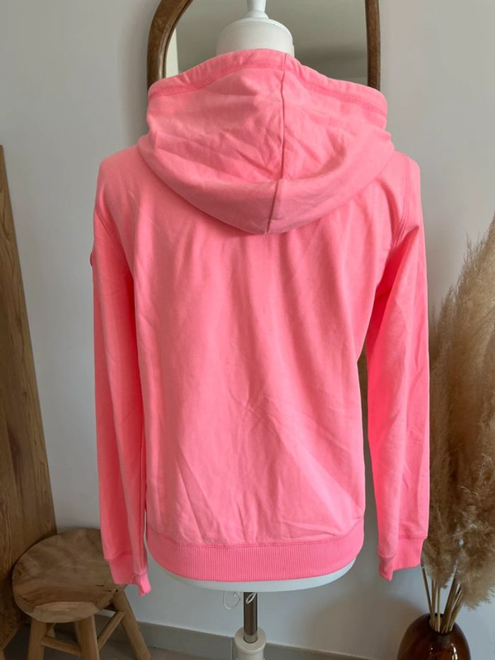 Sweat à zip et capuche rose French Terry 18.18 - photo numéro 4