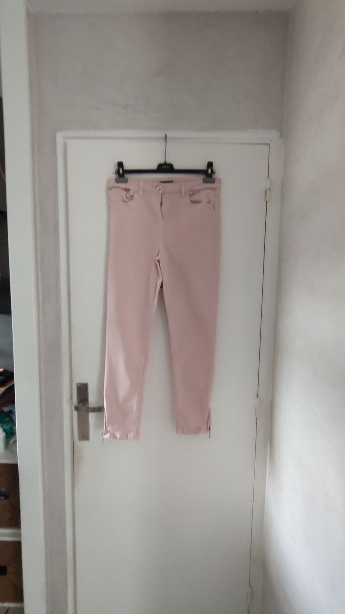 Pantalon femme marque breal taille 40  couleur rose - photo numéro 4