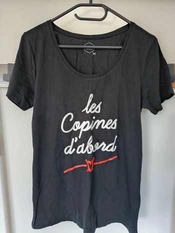 T-shirt femme noir  – Taille M – Idéal Amies & Soirées