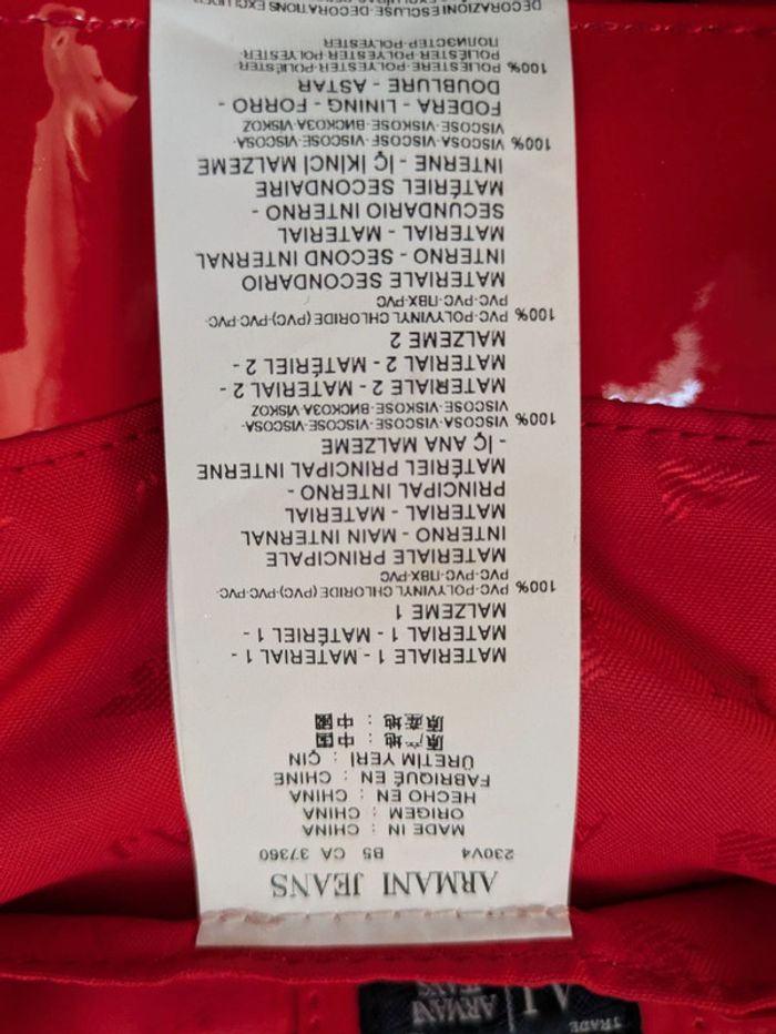 Sac a main matelassée en vinyl Armani jeans - photo numéro 10