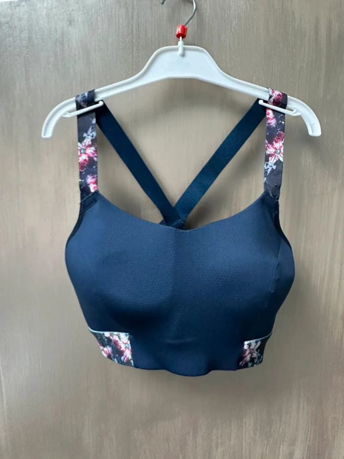Brassière Domyos Sissy Mua bleu fleuri rose XL - photo numéro 2
