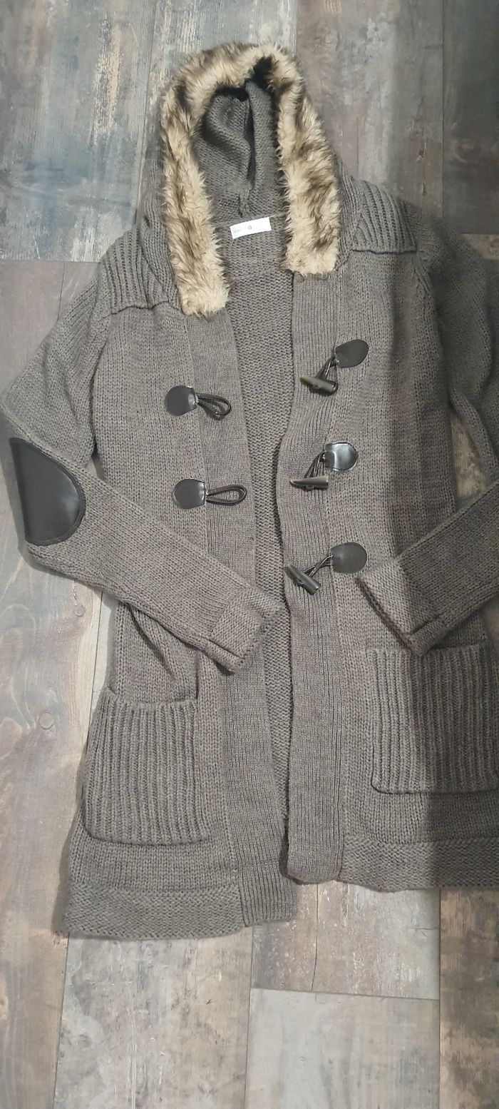 Veste laine marron  très bon état - photo numéro 6