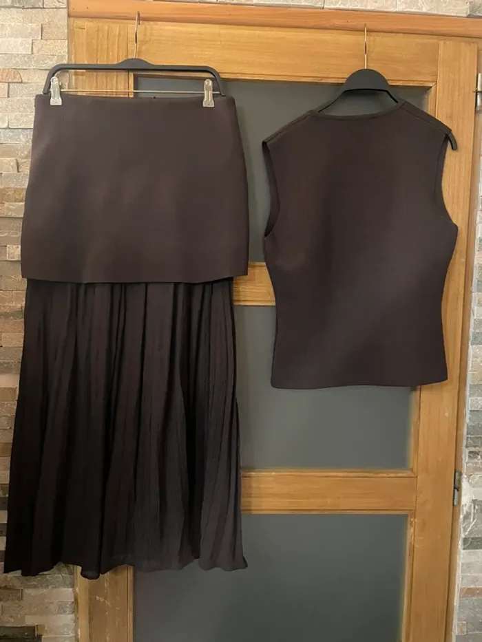 Magnifique, ensemble, jupe et pull Zara, taille XL - photo numéro 5