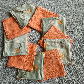 10 lingettes lavables 12x12 cm 