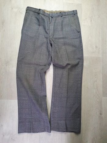 Pantalon Costume Laine Marron / Beige