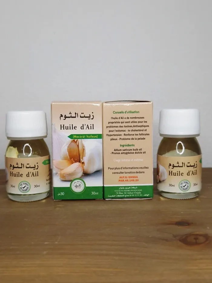 2 huiles d'ail en usage interne et externe 2x30ml