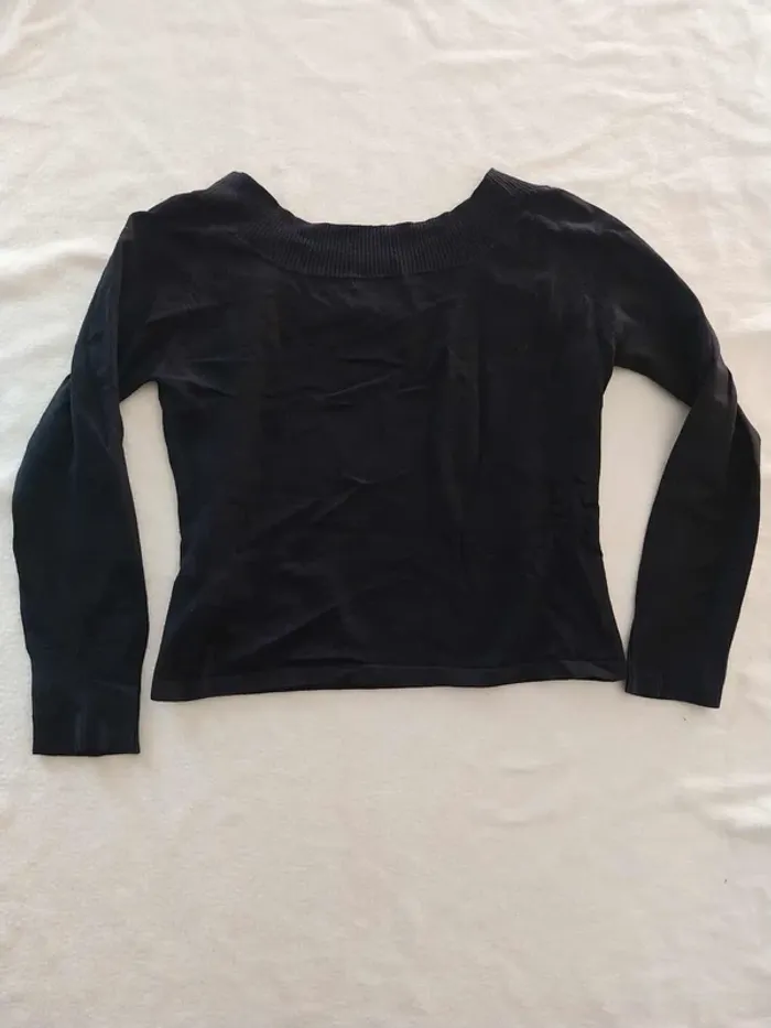 Pull noir col ovale T42/44 - photo numéro 5