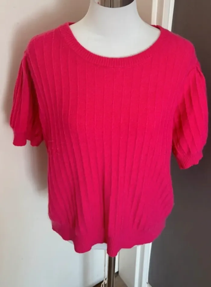 Frnch pull rose, Laine et cachemire. Femme, taille L/40.