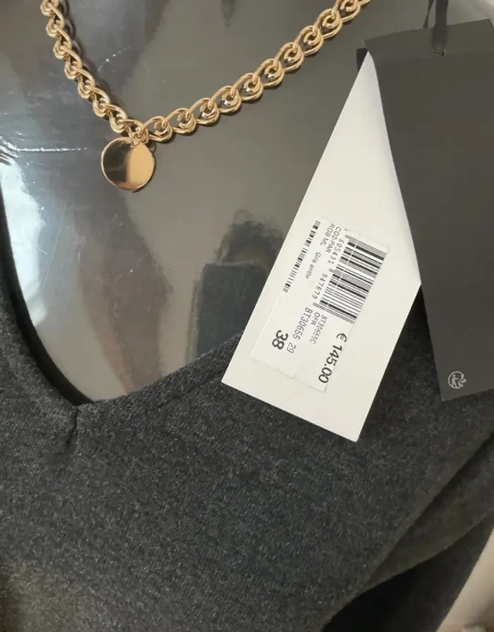 IKKS – Robe cache-cœur anthracite taille 38 - photo numéro 2