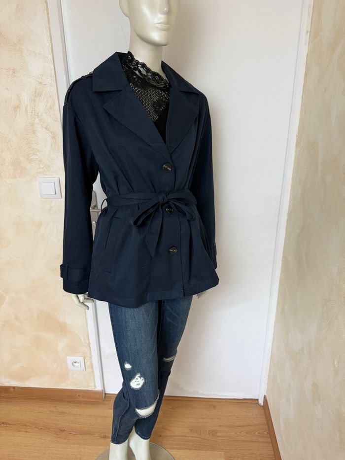Trenchcoat ONLY – Taille L – Neuf avec étiquette – Bleu marine - photo numéro 10