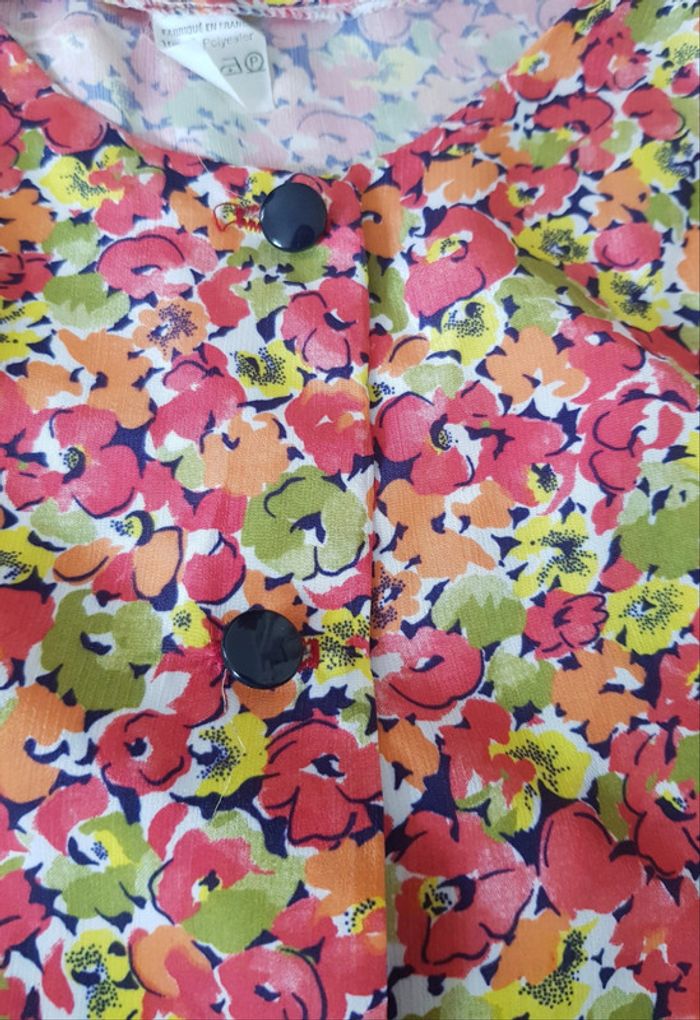 Blouse fleurie asymétrique, made in France 🇨🇵 - photo numéro 6