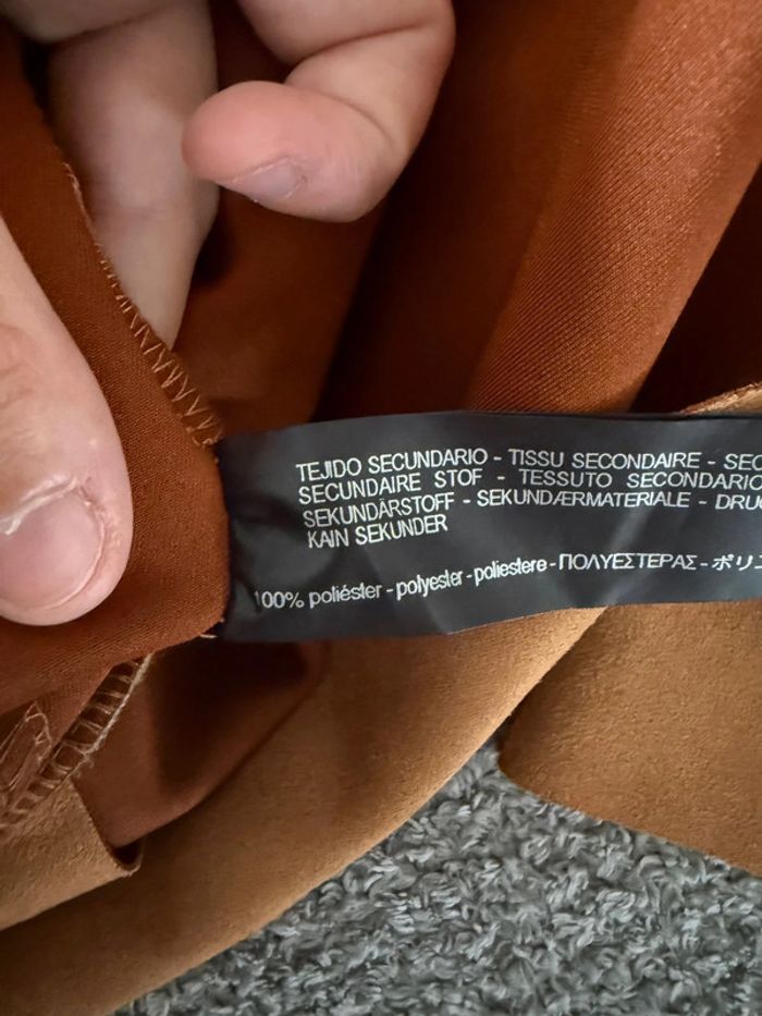 Veste longue camel zara fausse fourrure toute douce (36) - photo numéro 6