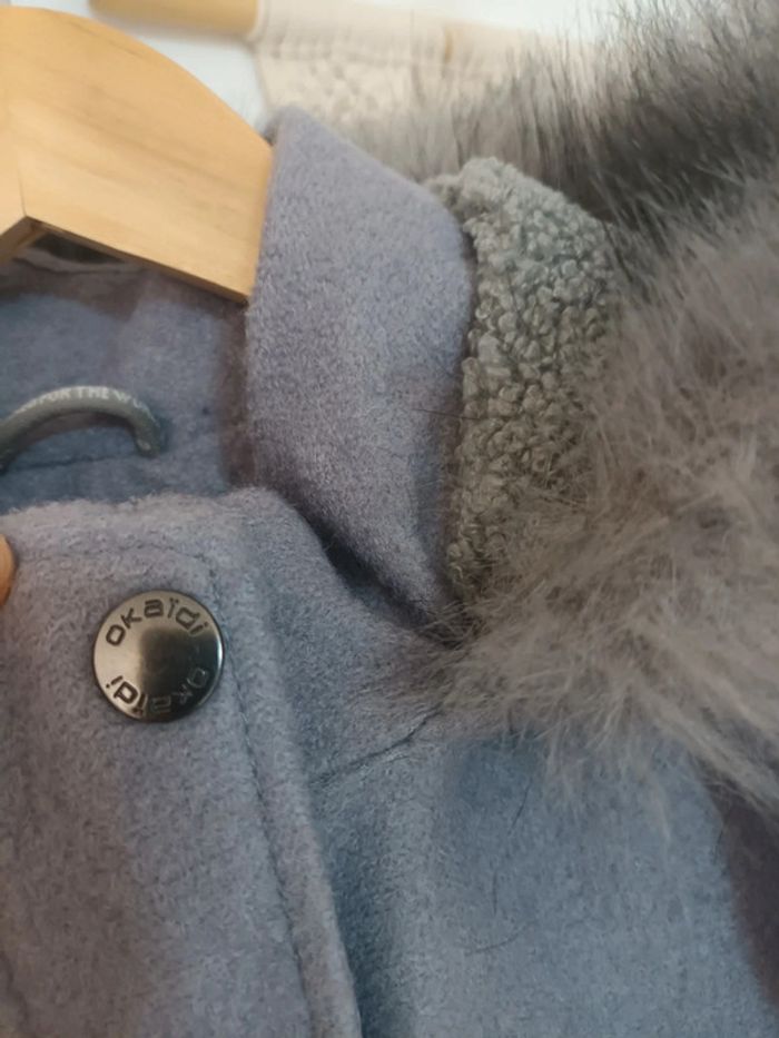 Joli manteau à capuche gris très chaud Okaïdi 12 ans - photo numéro 5