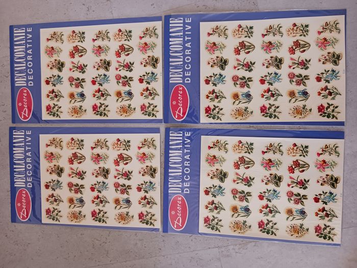 Lot de 4 paquets décalcomanie décorative Decorex