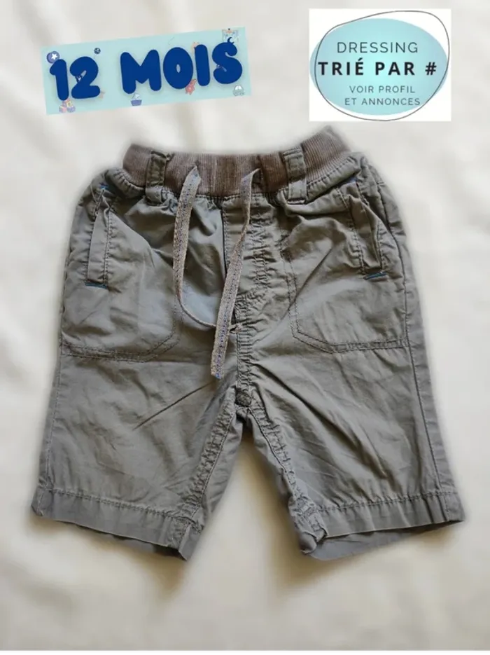 Short 12 mois gris