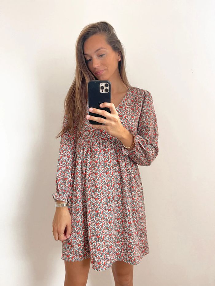 🌟 Robe manches longues à fleurs - photo numéro 2