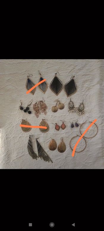 Lot de 9 paires de boucles d'oreilles fantaisie