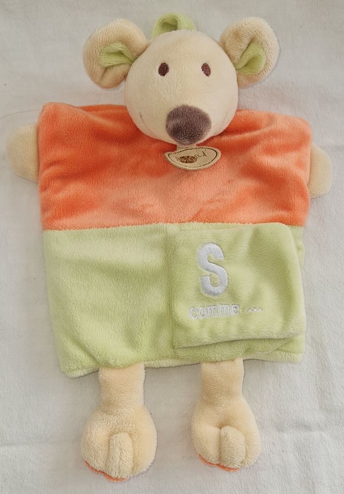 Doudou marionnette souris - Collection Alphabet - Baby Nat