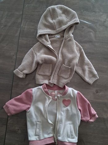 Lot gilet/veste mi-saison 3 et 6 mois