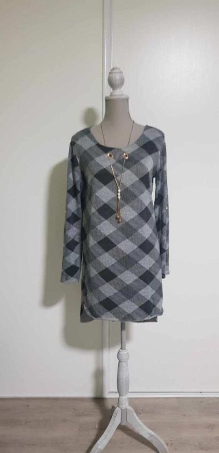 Robe chaude et douce avec collier intégré