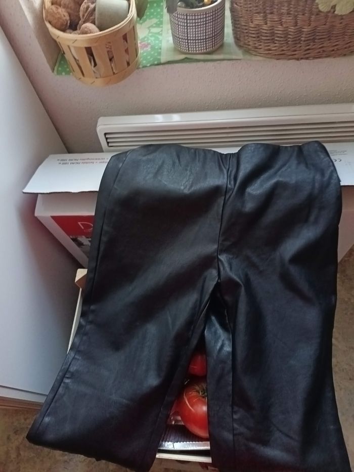 Pantalon Promod noir cuir 38 - photo numéro 3