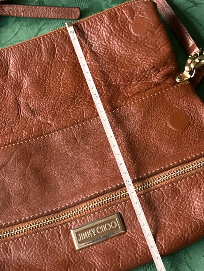 Sac marron bandoulière cuir Jimmy Choo - photo numéro 10