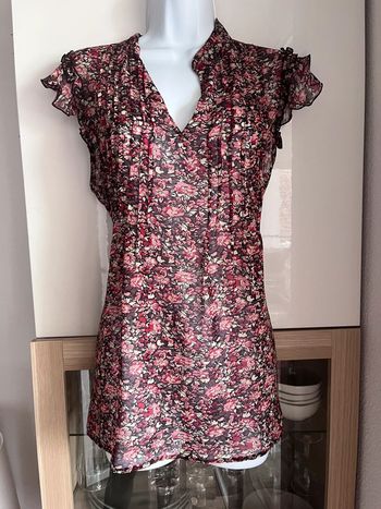 Top blouse fleurie
