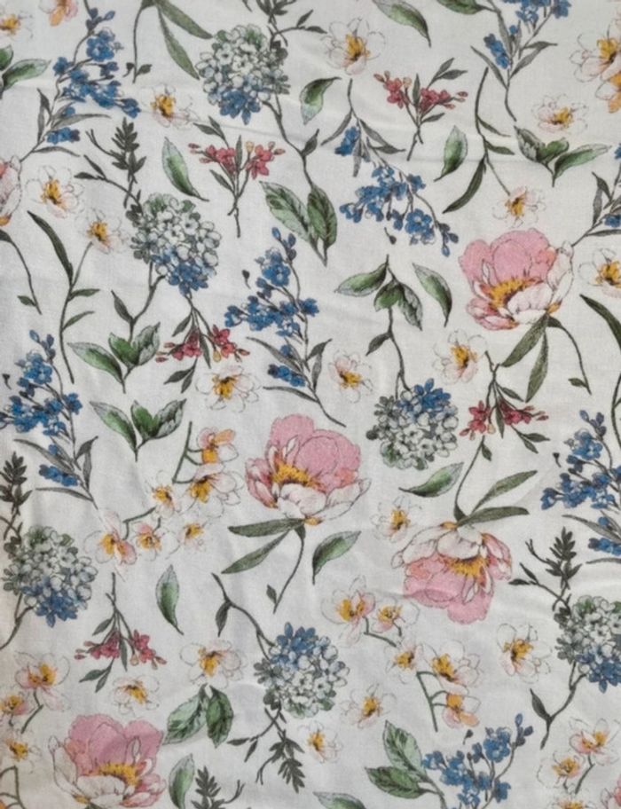 Top léger blanc motif fleurs H&M - photo numéro 3