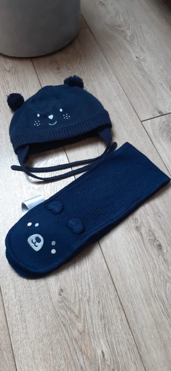 Bonnet + écharpe sergent major taille 50 cm état neuf - photo numéro 3