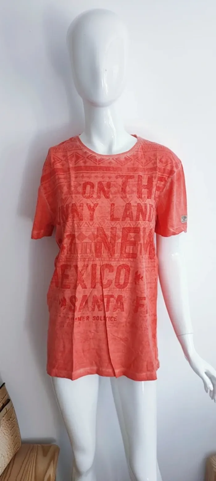 T shirt mixte, orangé, taille M