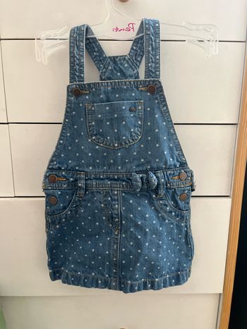 Jupe salopette en jean 9 mois