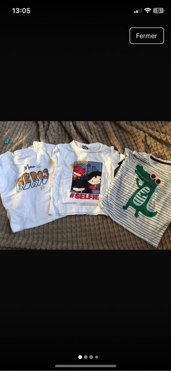 Lot t-shirt manches courtes