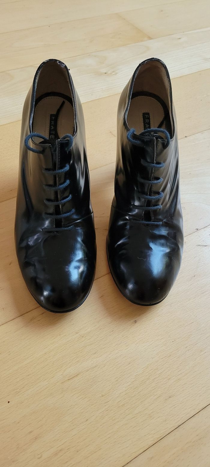 Bottines à talons Fratelli Rossetti cuir verni noir - photo numéro 3