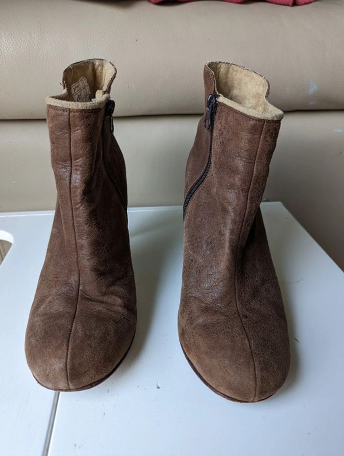 Bottines cuir retourné diesel t.39 - photo numéro 6